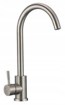 shumee Kuhinjska armatura Boco z eno ročico, vrtljiva, iz brušenega jekla