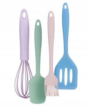 Koopman Silikonski set za peko pastelnih tort, 4 kosi