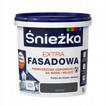 shumee Śnieżka Extra fasadna barva za fasade in notranjost, grafitno mat, 1 l