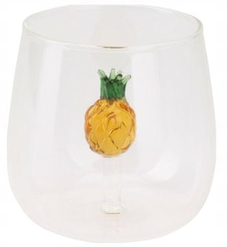 Koopman Praznični kozarec za pijačo s figurico v notranjosti, 400 ml