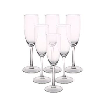 Altom Prozorni kozarci za šampanjec, komplet 6 kosov, 180 ml, diamantni