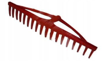 shumee Plastične grablje za seno, 18-zobe, brez ročaja, 60 cm, lahke, 1 kos.