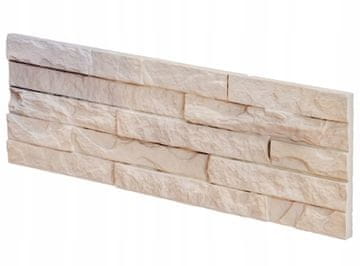 shumee Dekorativne mavčne stenske ploščice 38,5x13cm 0,4m2 Bež imitacija kamna