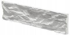 shumee Dekorativne mavčne stenske ploščice 37×9,2 cm 0,4 m2 Bela in siva, imitacija kamna