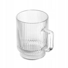 Altom Steklena skodelica za latte, ravna, z vdolbinicami, 300 ml, 1 kos. Selena