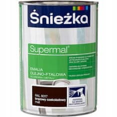 shumee Śnieżka Supermal oljno-ftalni emajl čokoladno rjava mat 0,8L