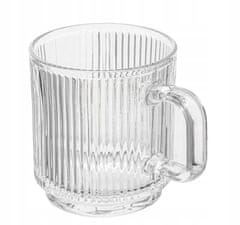 Altom Prozorna, reliefna, elegantna steklena skodelica 360 ml, 1 kos. Selena