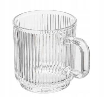 shumee Prozorna, reliefna, elegantna steklena skodelica 360 ml, 1 kos. Selena