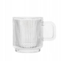 Altom Prozorna, reliefna, elegantna steklena skodelica 360 ml, 1 kos. Selena