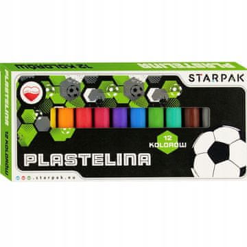 STARPAK Plastelin 12 barv mehak plastelin za fantke 1 kos.
