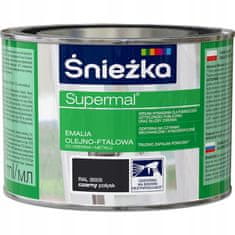 shumee Śnieżka Supermal oljno-ftalni emajl les kovina črn sijaj 0,4L