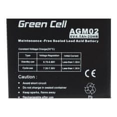 Green Cell Nadomestna baterija AGM02 6V/4,5Ah