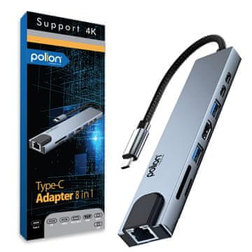shumee USB-C ZVEZDIŠČE 2*USB-A + 2*USB-C + RJ45 + HDMI + SD/TF