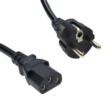 shumee Napajalni kabel 230 V | C13 | raven | 0,3 m