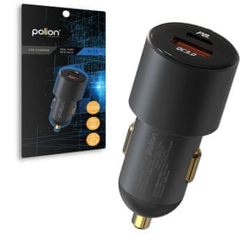 shumee Avtomobilski polnilnik za telefon 12V USB-C 100W | USB-C | USB-A | QC | PD