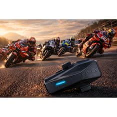 Farrot Motoristični interkom MESH, Bluetooth 5.4, komunikacijski sistem za do 8 oseb, ANC, hitrost do 160 km/h, domet do 8000 m, za čelado, aplikacija