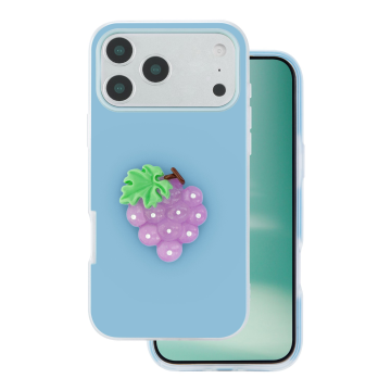 Onasi Tutti Frutti 2v1 silikonski ovitek za iPhone 17 Pro Max - moder