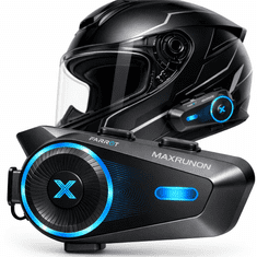 Farrot Motoristični interkom MESH za 4 osebe Bluetooth 5.4 1600 m ANC 120 km/h aplikacija