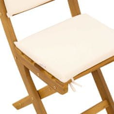 Vidaxl Zunanje bistro stolice 2 szt. Kremno bela 38 x 46 x 85 cm