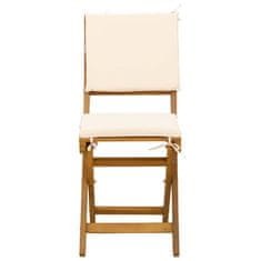 Vidaxl Zunanje bistro stolice 2 szt. Kremno bela 38 x 46 x 85 cm