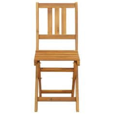 Vidaxl Zunanje bistro stolice z blazino 8 szt. Naravna 40 x 42 x 85 cm