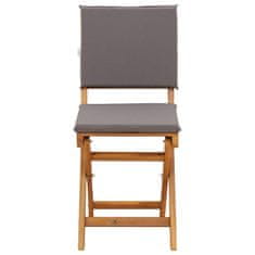 Vidaxl Zunanje bistro stolice 2 szt. Temno siva 38 x 46 x 85 cm