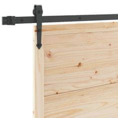 Vidaxl Drsna vrata Naravna 90 x 208 cm Trdna borovina