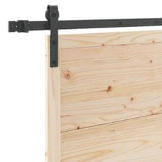 Vidaxl Drsna vrata Naravna 80 x 208 cm Trdna borovina