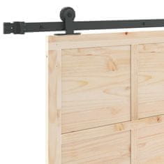 Vidaxl Drsna vrata Naravna 100 x 208 cm Trdna borovina