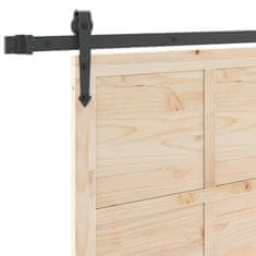 Vidaxl Drsna vrata Naravna 100 x 208 cm Trdna borovina