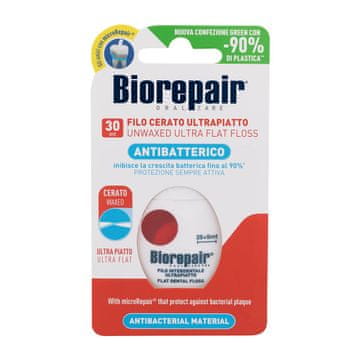 Biorepair Antibacterial Unwaxed Ultra Flat Floss izjemno ploščata zobna nitka za občutljive zobe 1 kos unisex
