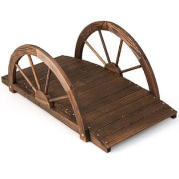 Northix Leseni vrtni mostiček 101x48,5x38 cm jelov les nosilnost 75 kg