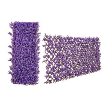 Northix Razširljiva zidna živa meja umetni bršljan vijolični evkaliptus PE 180x90 cm