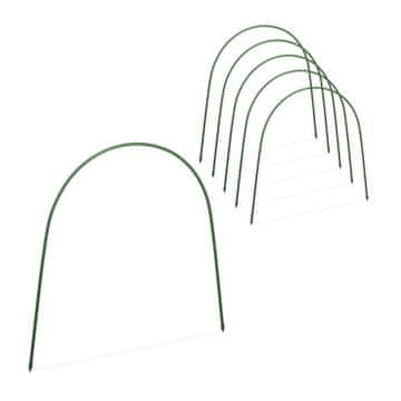 Northix Komplet 6 tunelskih lokov za rastlinjake, jekleni, vremensko odporni