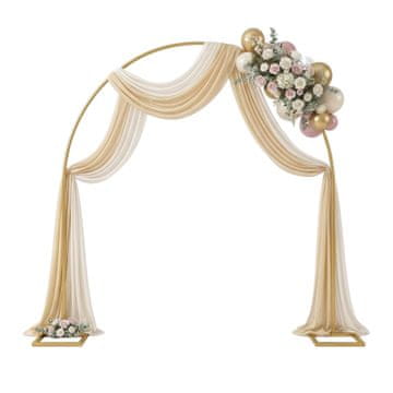 Northix Zlati jekleni balonski lok za poroke in dogodke