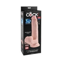 King Cock Dildo King Cock Plus 3D 9 z zibajočimi se modi