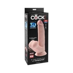 King Cock Dildo King Cock Plus 3D 8 z zibajočimi se modi