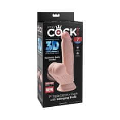 King Cock Dildo King Cock Plus 3D 7 z zibajočimi se modi