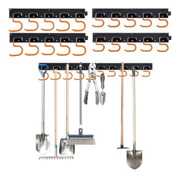 Northix Wall Mounted Expandable Metal Garden Tool Holder Garage Workshop