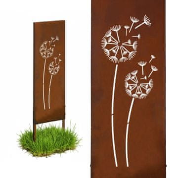Northix Weather Resistant Brown Patina Decorative Metal Garden Stake Outdoor
