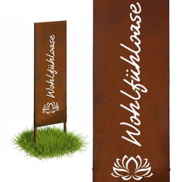 Northix Weather Resistant Brown Patina Metal Garden Stake Outdoor Decor