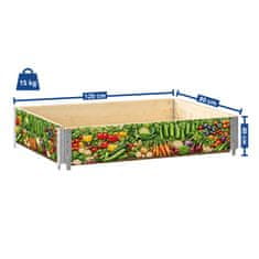 Aga Dvignjena greda 120x80x40 cm Zelenjava