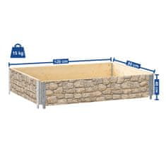 Aga Dvignjena greda 120x80x40 cm Kamen