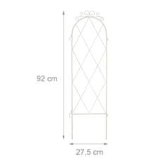 Northio Set 3 opornikov za plezanje, kovinski, beli, prilagodljiv za rastline
