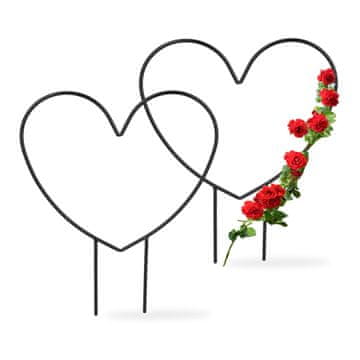 Northix Opora za kardio plezanje, komplet 2, jeklo, črna, v obliki srca