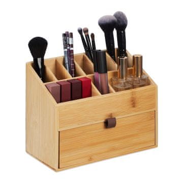 Northix Organizator bambus 9 predelkov in predal za ličila