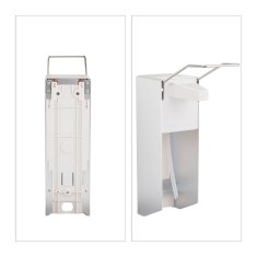 Northix Stenski dozirnik za milo 1000 ml aluminij komolčna aktivacija