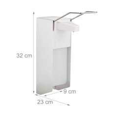 Northix Stenski dozirnik za milo 1000 ml aluminij komolčna aktivacija