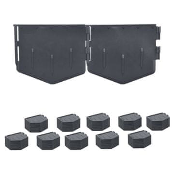 Northix Plastična obroba za vrtne gredice, komplet fleksibilnih obrob za trato