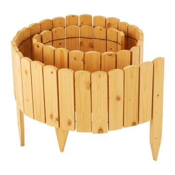 Northix Fleksibilna lesena vrtna obroba, odporna na vremenske vplive, enostavna namestitev